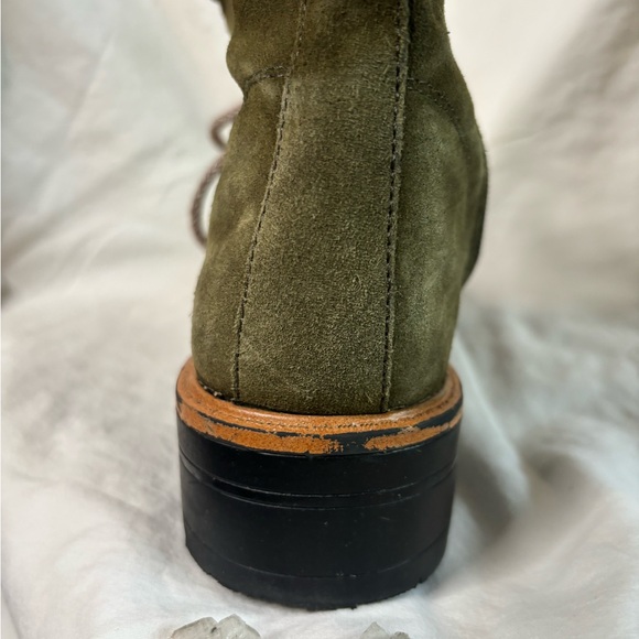 Marc Fisher | Olive Green Suede Women's Hiking Boots | Style and Comfort - Picture 5 of 10